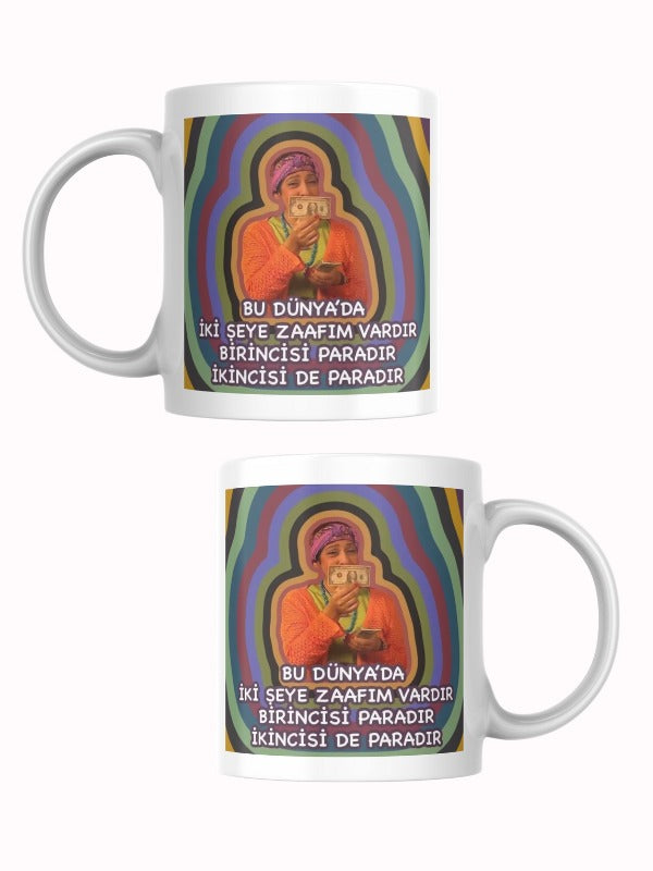 Cennet Mahallesi Pembe Baskılı - Kupa Bardak