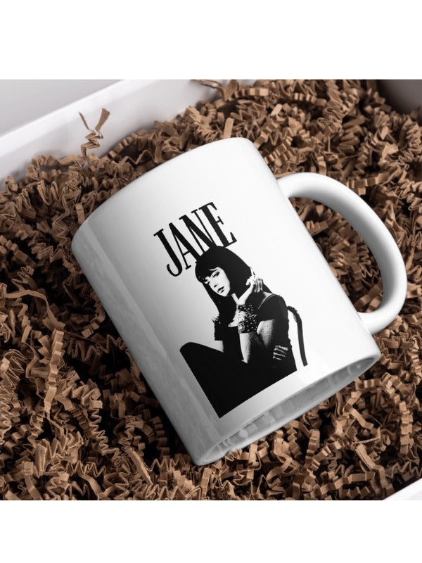 Jane Resim Baskılı - Beyaz Kupa Bardak