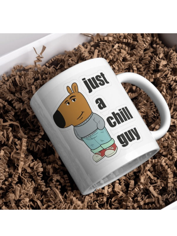 Chill Guy Baskılı - Beyaz Kupa Bardak