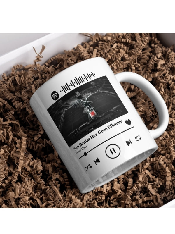 Kişiye Özel Spotify Barkod Baskılı - Kupa Bardak